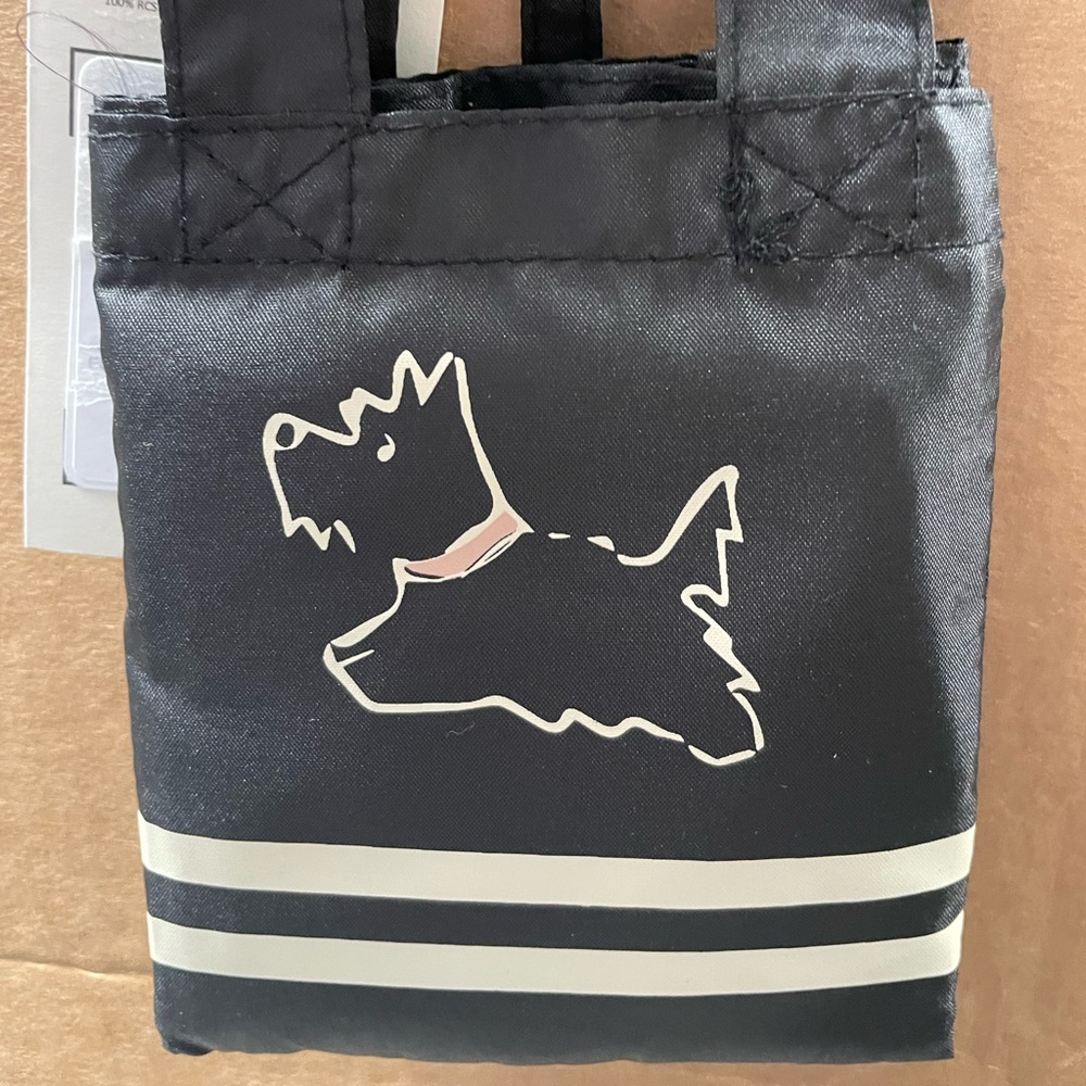 NWT Radley London Responsible Foldaway Stripey Black and White tote bag - Picture 9 of 9